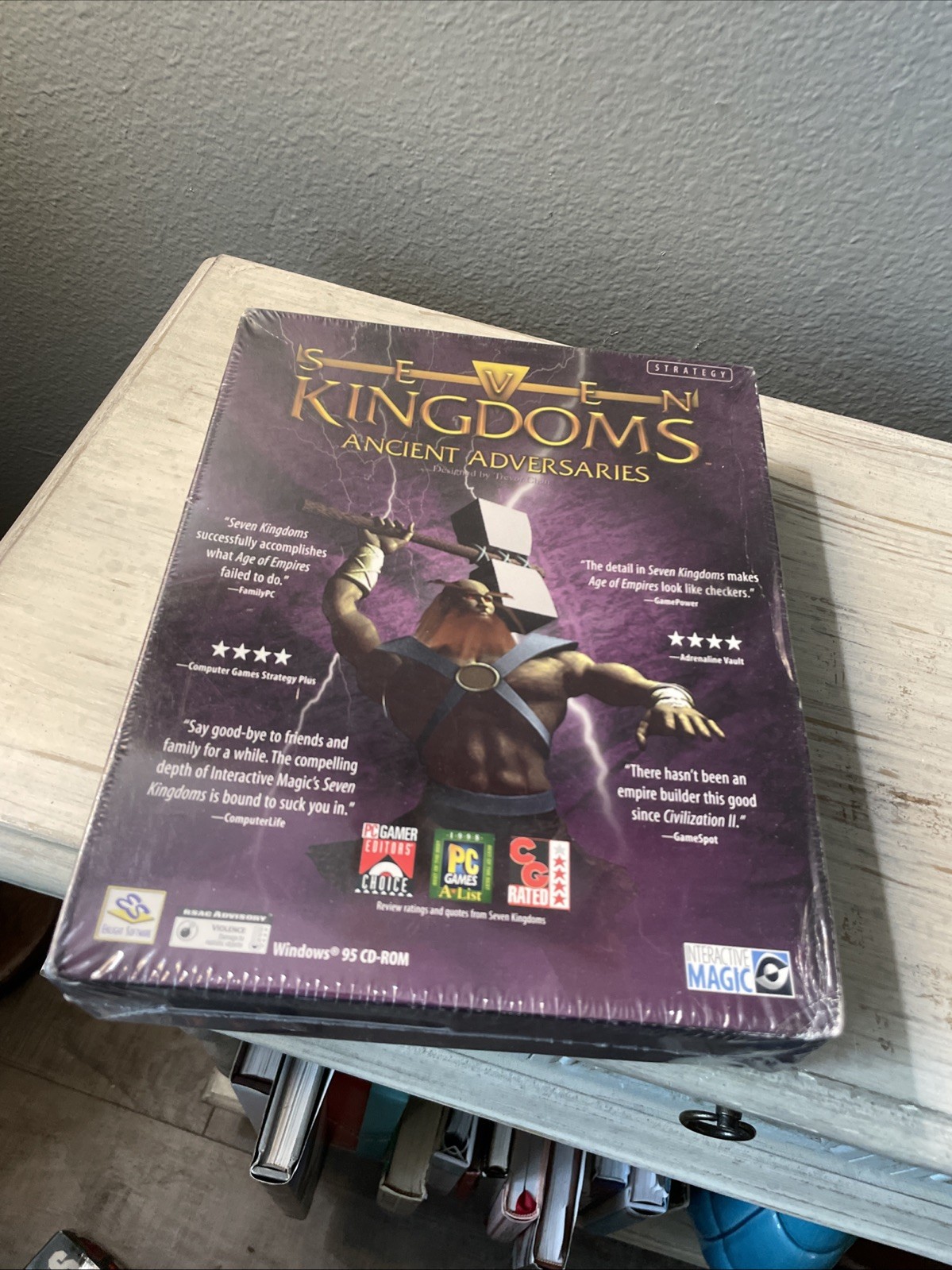Seven Kingdoms Ancient Adversaries Vintage IBM PC Windows Big Box Game, Sealed