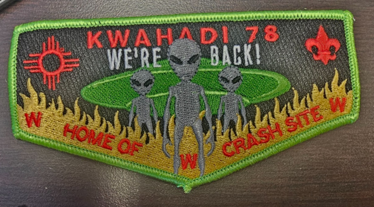 OA Kwahadi Lodge 78 s86 - Aliens - Home of Crash Site - We\'re Back