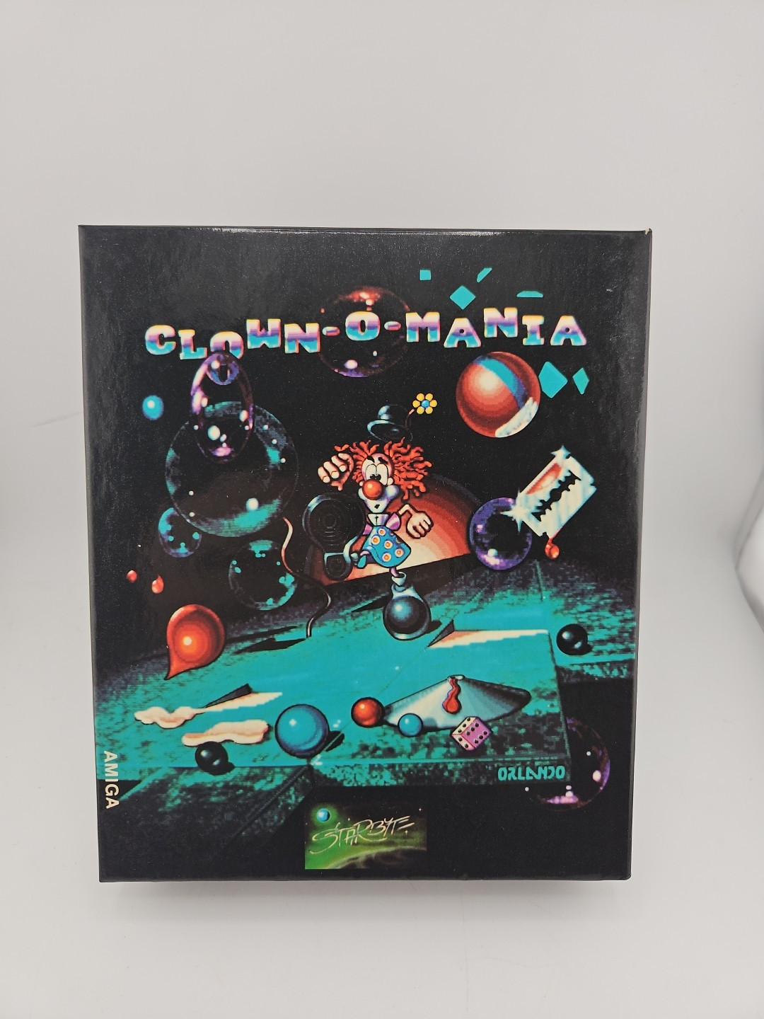 Clown-O-Mania (Commodore Amiga) Big Box, 1989, Starbyte Untested