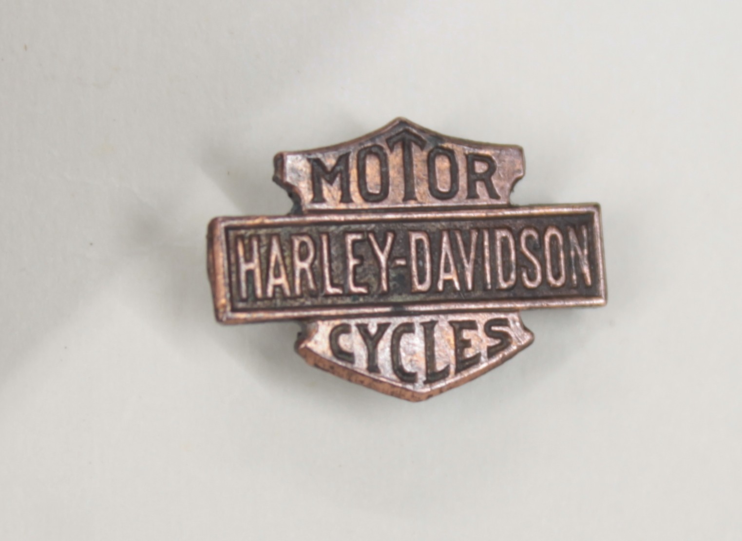 Vintage 1920-1930s Harley Davidson Motorcycle Lapel Pin Bar And Shield RARE