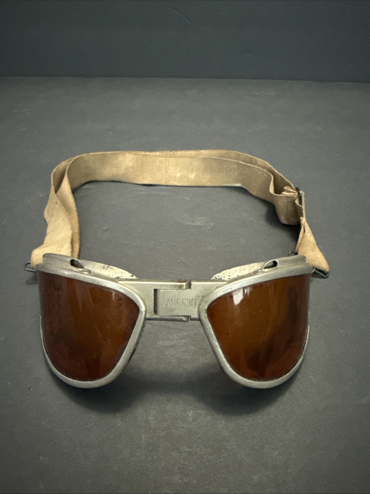 AMERICAN OPTICAL AN-6530 FLYING GOGGLES WWII AS IS