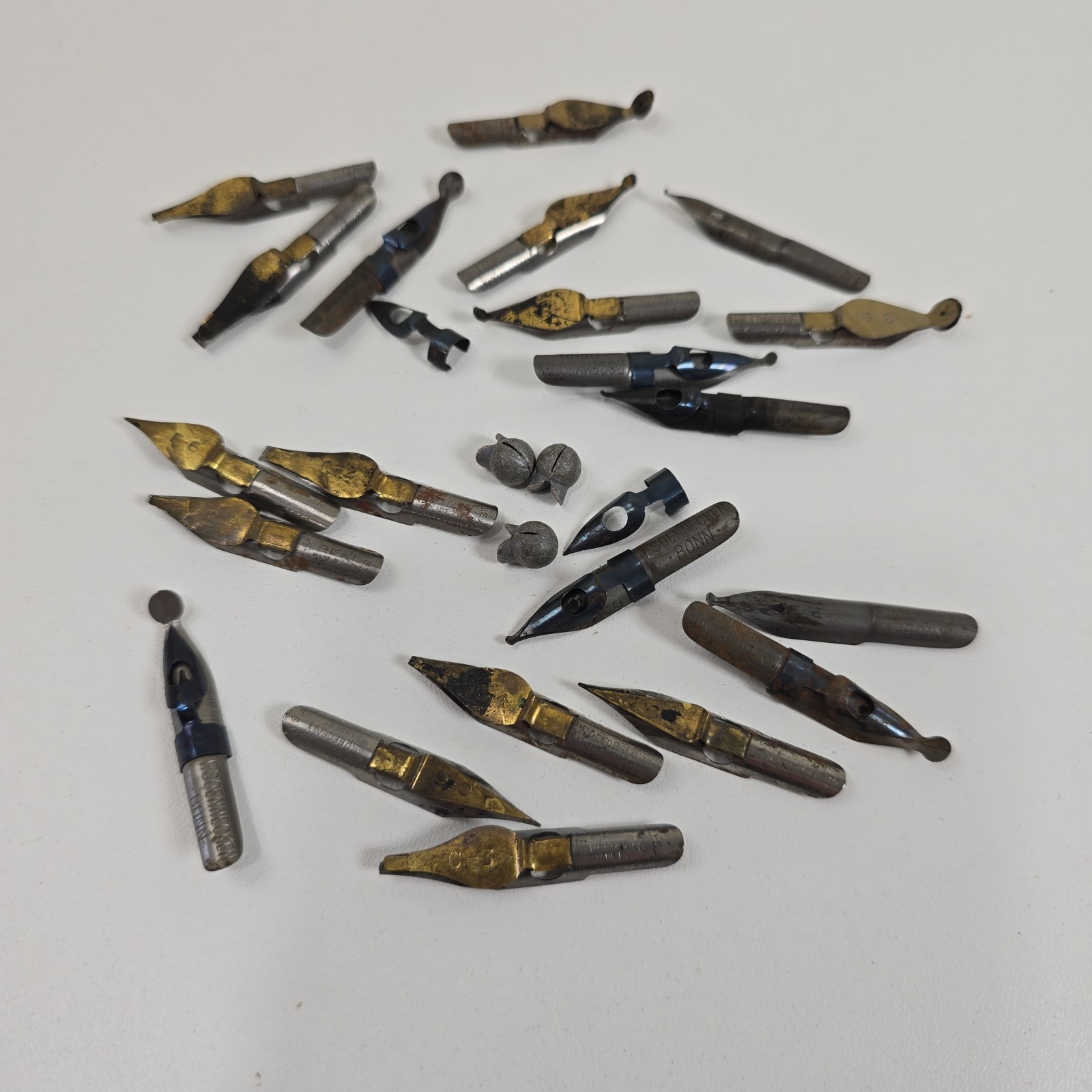 Vintage Pen Nib Bundle 21pc Speedball Hunt Soennecken Bonn Calligraphy Drafting