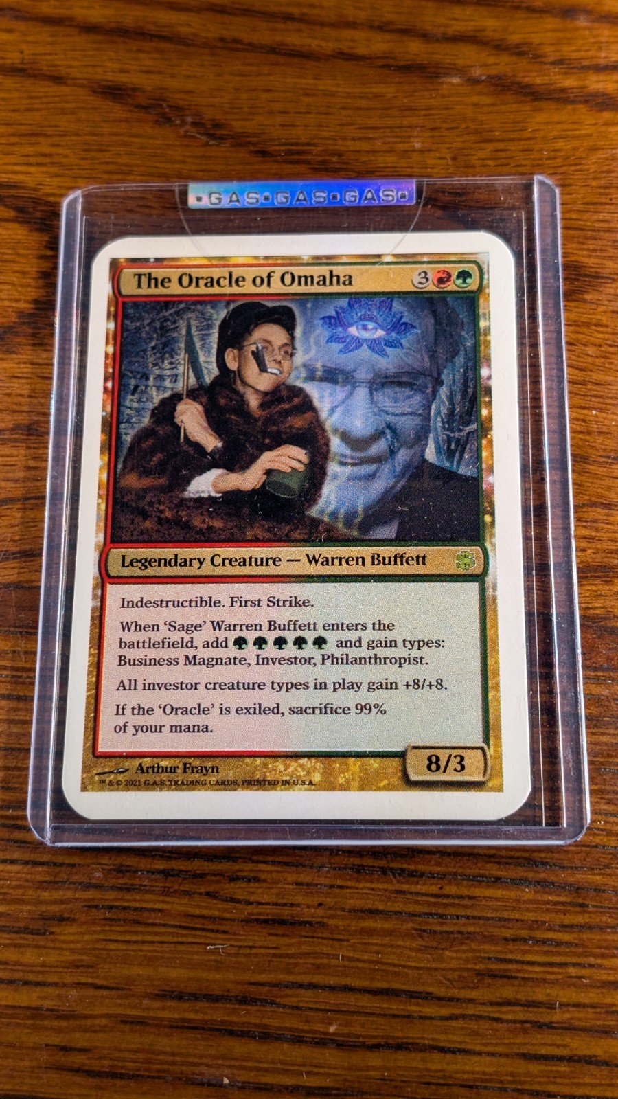 G.A.S. Trading Card Warren Buffett Oracle of Omaha #21 RC MTG DESIGN GAS SP 