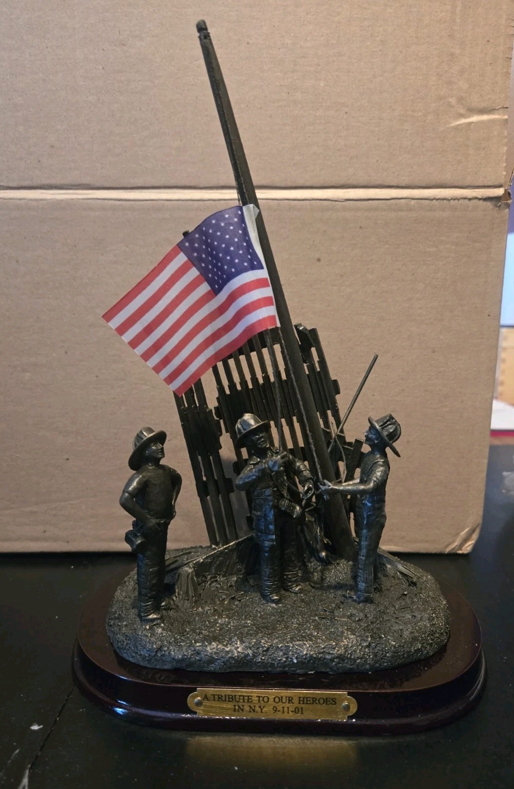A Tribute To Our Heroes In N.Y. 9-11-01 Collectible Tribute Sculpture