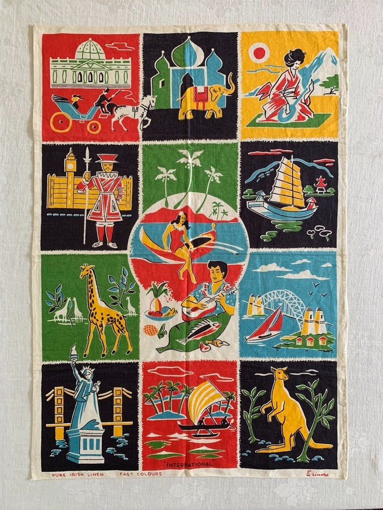 Vintage Tea Towel MCM  