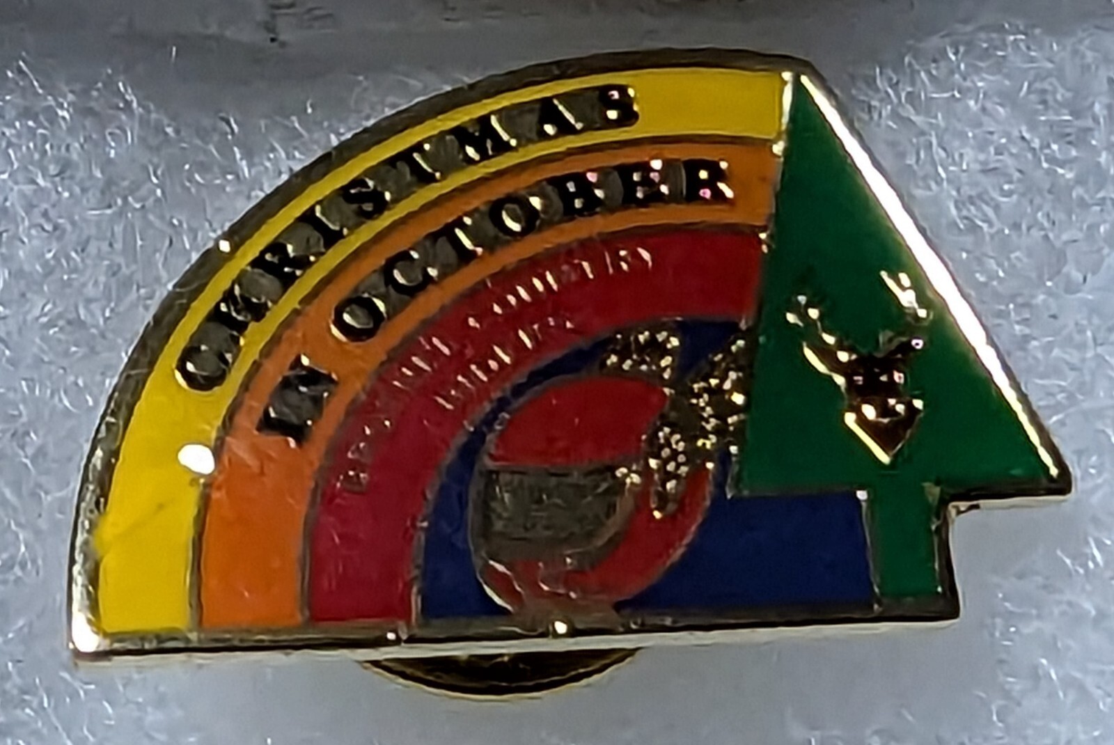 Christmas In October Brothel Country Riders Pin Vintage Metal