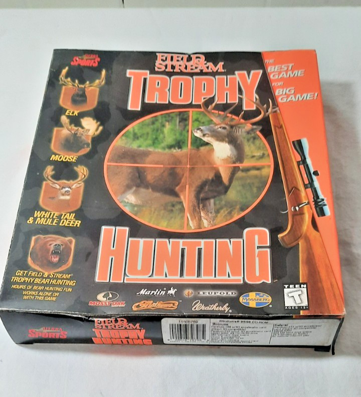 Field & Stream Trophy Hunting Game - New Sealed Large Retail Box - PC CD-ROM 