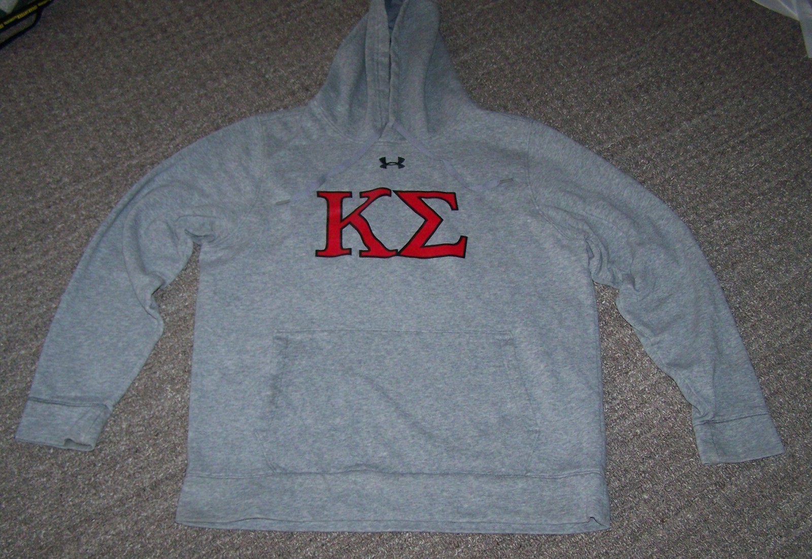Vintage Campus Kappa Sigma Pull over Hoodie Sweatshirt Under Armor Med Good   Z3
