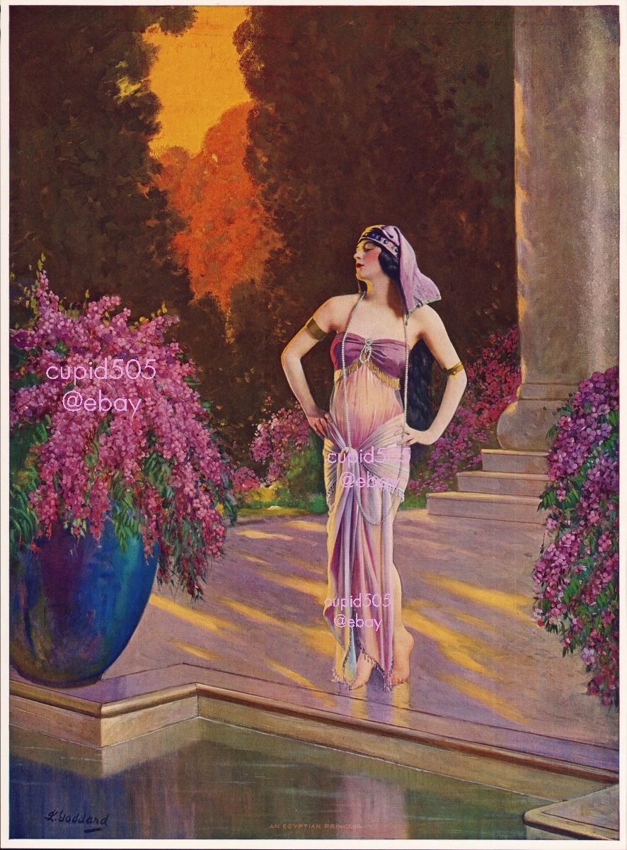 VINTAGE 1930's L GODDARD PRINCESS FANTASY ART DECO PRINT RUDOLPH INGERLE POSTER