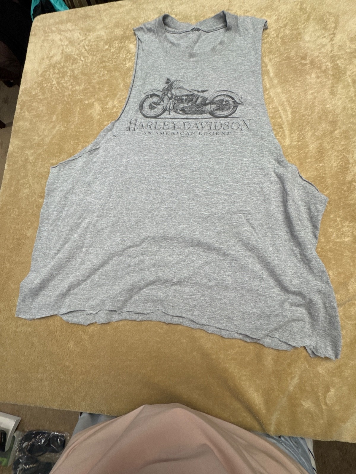 Vintage 2002 Harley Davidson Tank Top Santa Barbara CA Distressed Thrashed Y2K