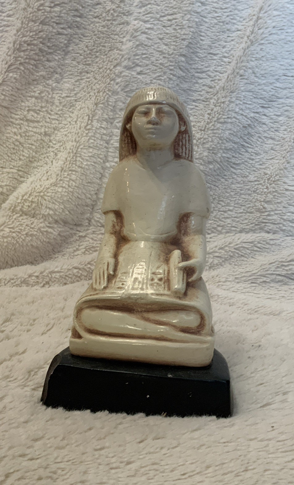 Ancient Egyptian Seated Scribe Statue reproduction by Tru Cla Art Craft