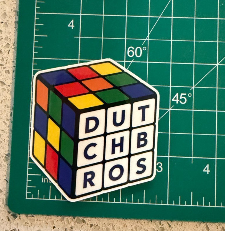 Dutch Bros Rubik's Cube Sticker