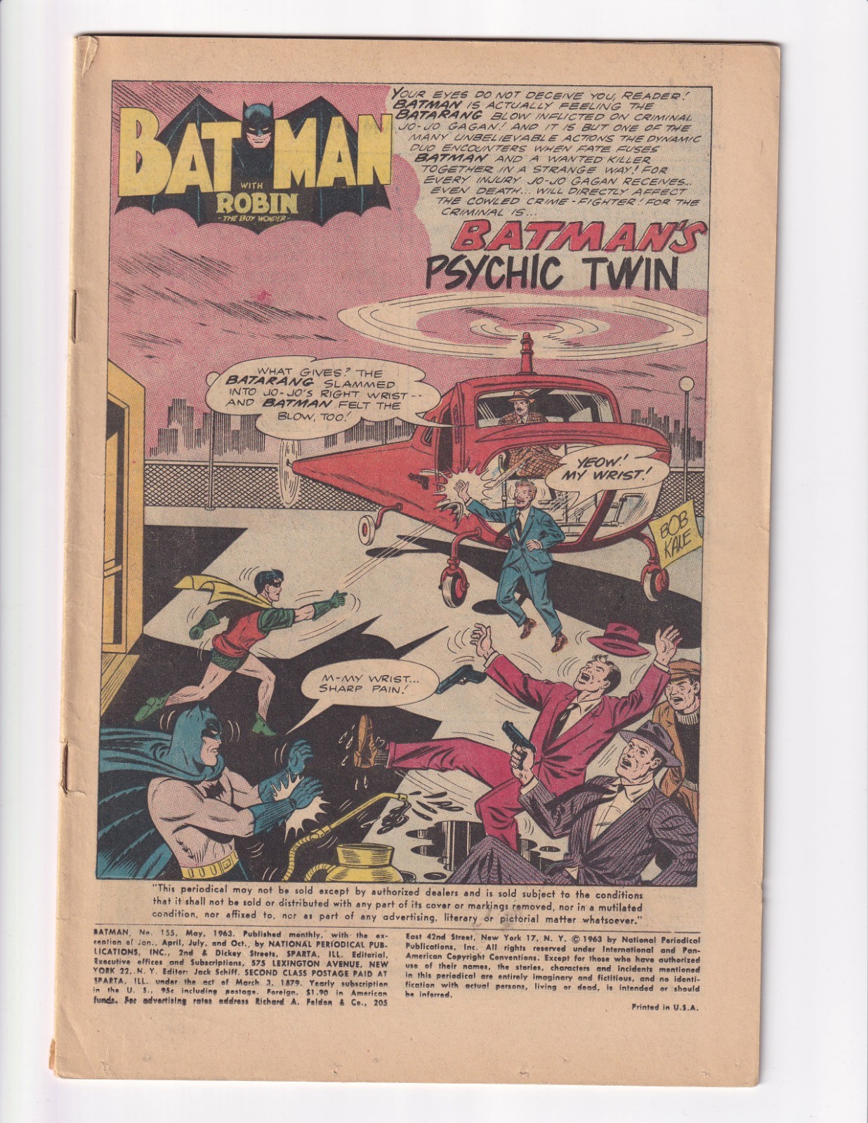 Batman #155 1st silver age app Penguin DC Comics 1963 coverless complete