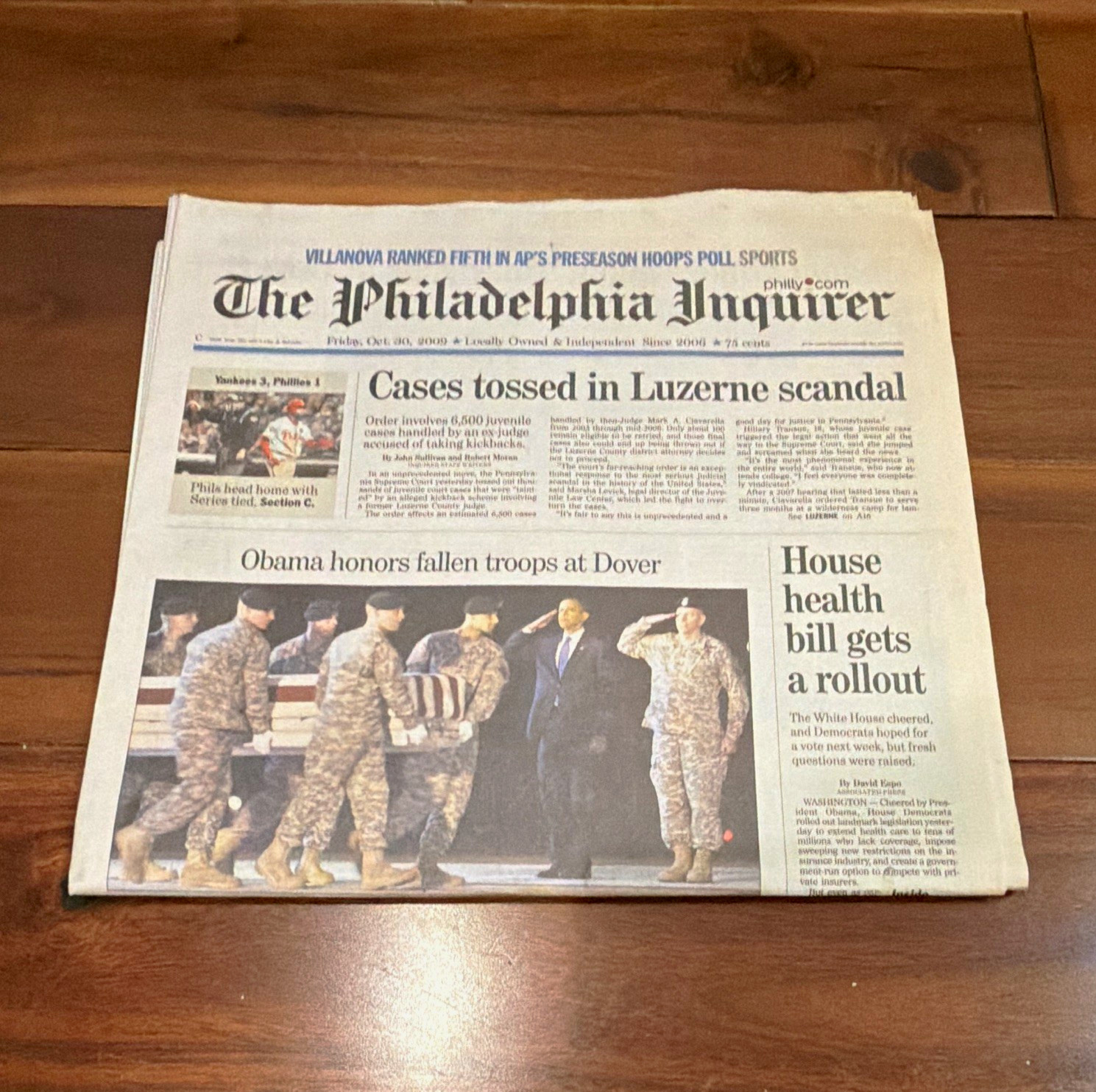 The Philadelphia Inquirer Newspaper Front Page