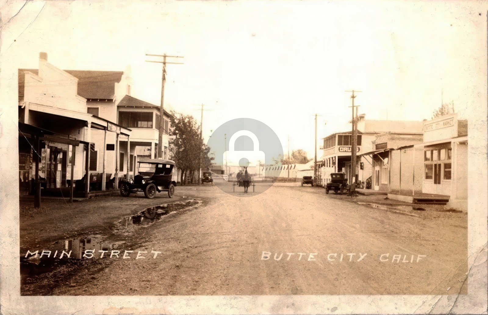 Ghost Town Butte City CA California Glenn County RPPC Photo Postcard COPY
