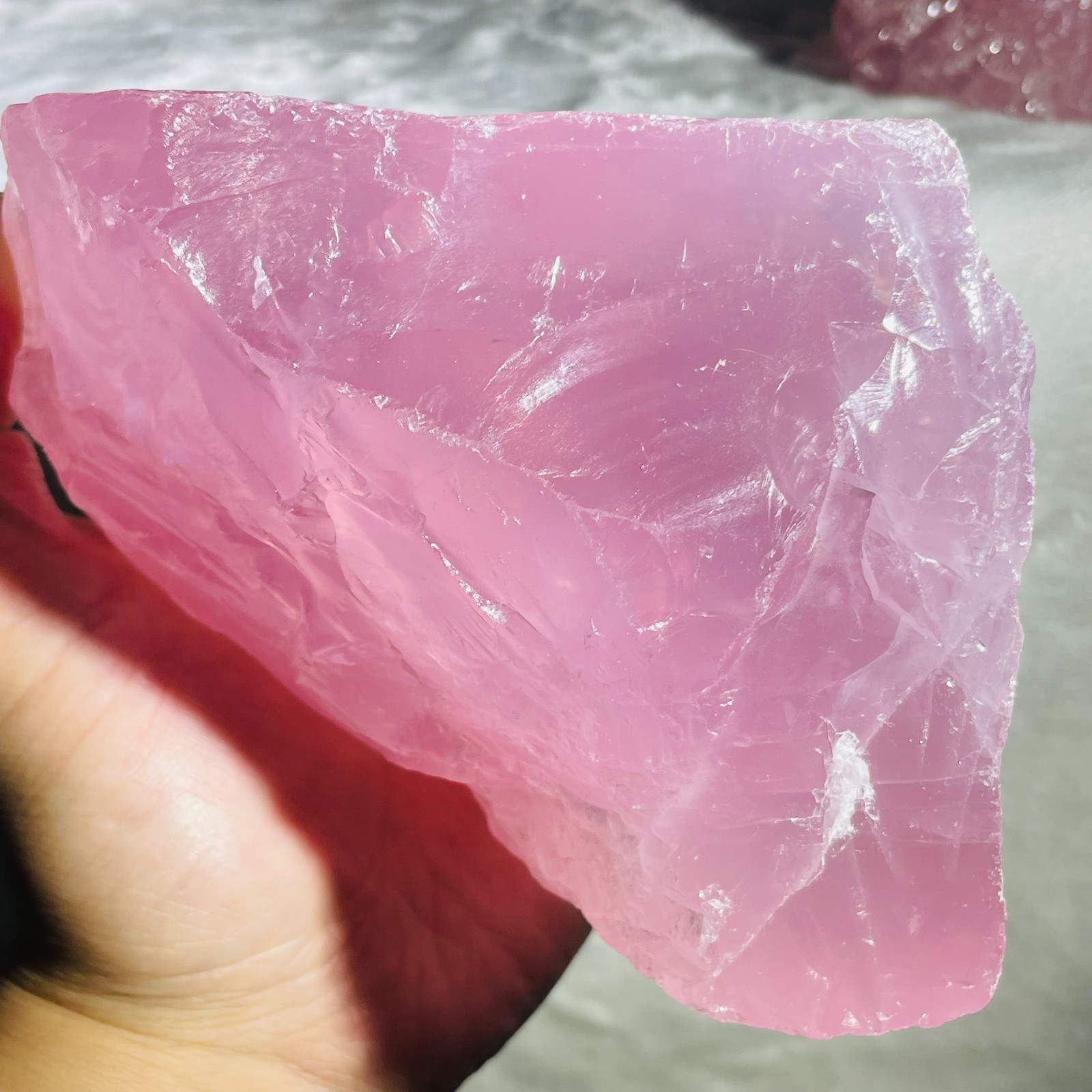 3.45lb Natural Raw Pink Rose Quartz Crystal Stone Specimen Madagascar