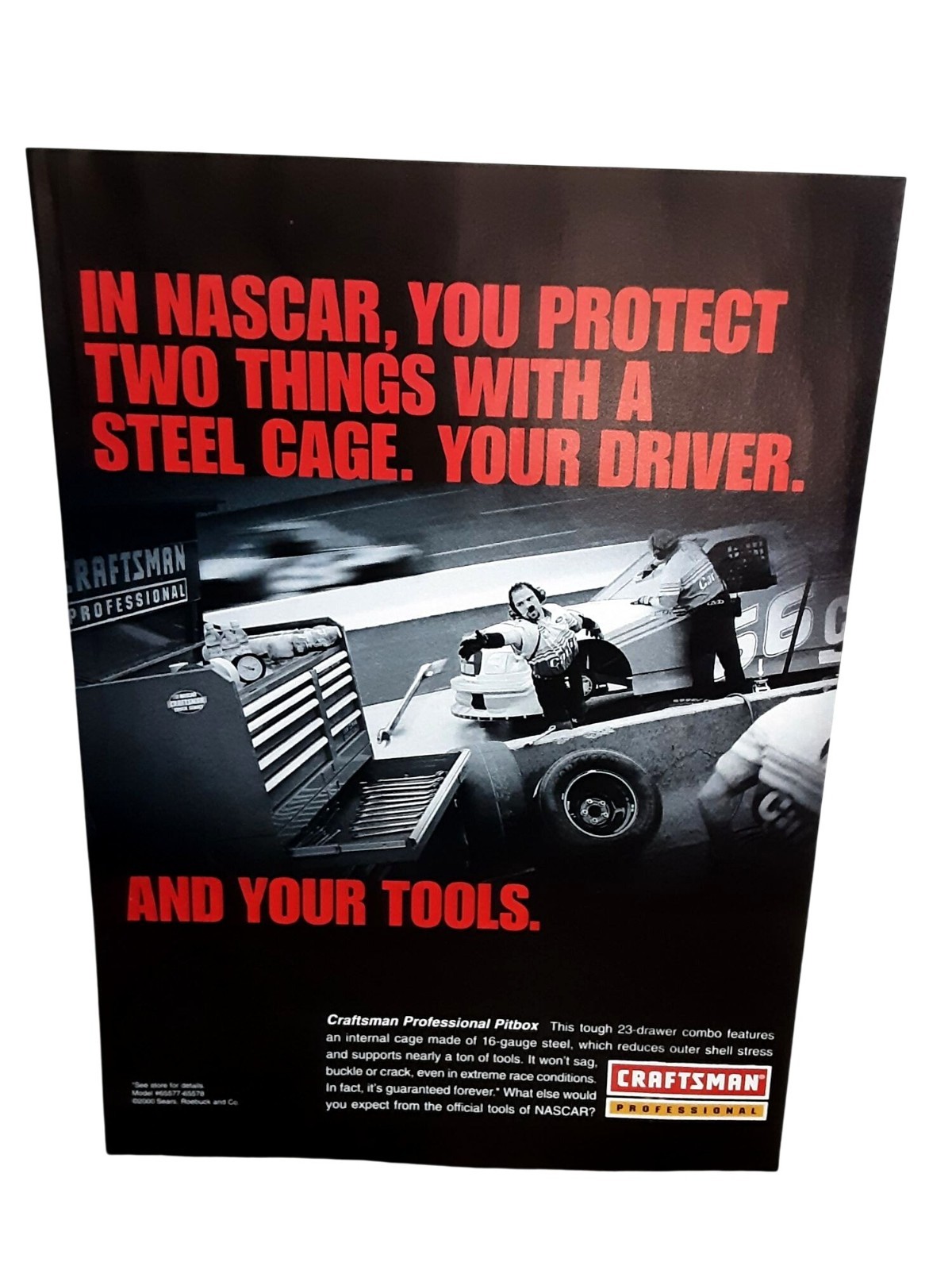 2000 Craftsman Professional NASCAR Pit Box Tool Chest Print Ad