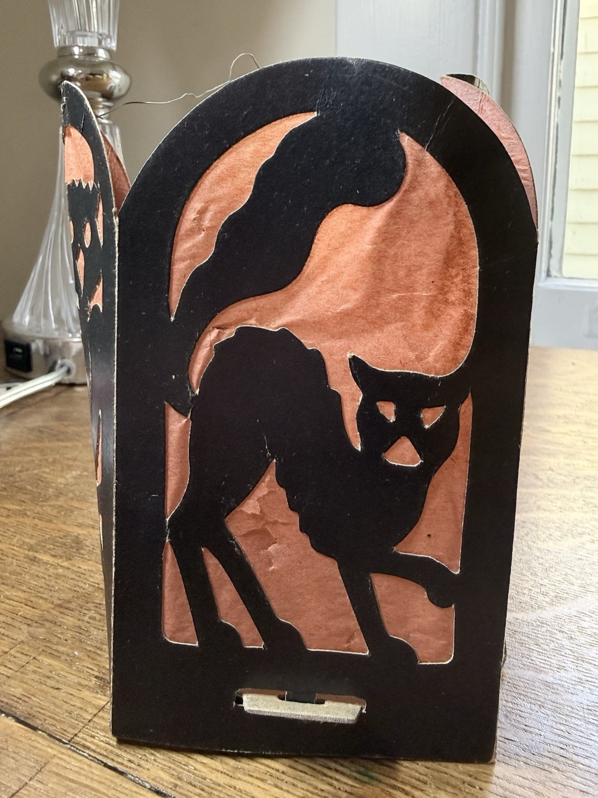 Vintage Antique 1920s-1930s Beistle Halloween Silhouette Lantern