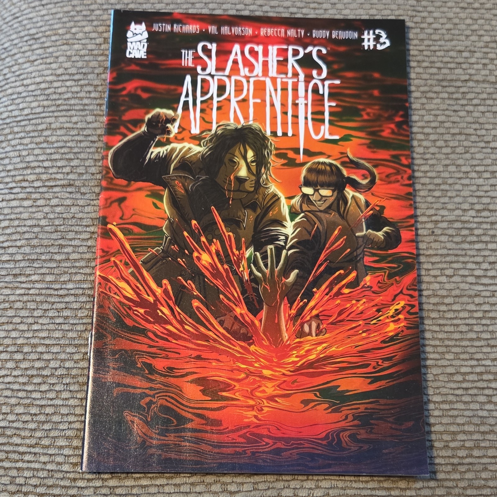 The Slasher's Apprentice #3 MAD Cave Studios Comic Book Val Halvorson Cover