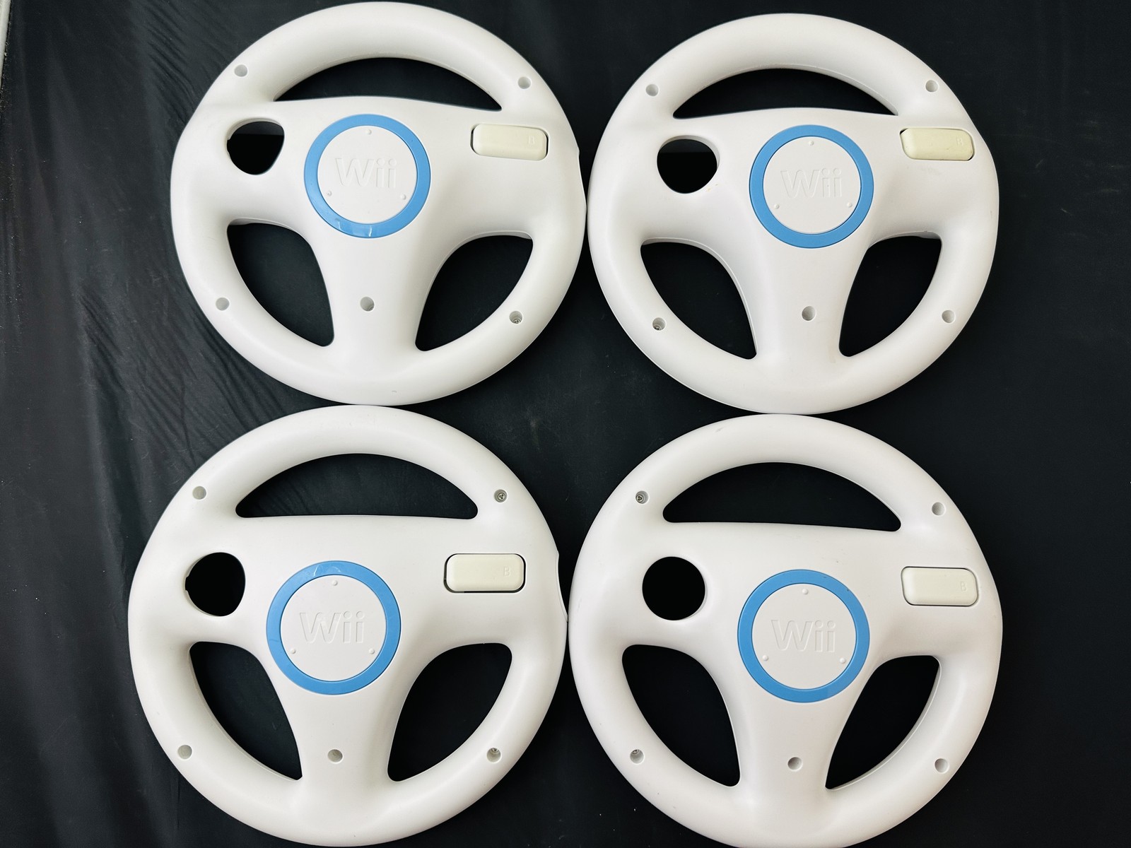 Lot Of 4 Official Nintendo OEM Wheels For Wii White ZZT659