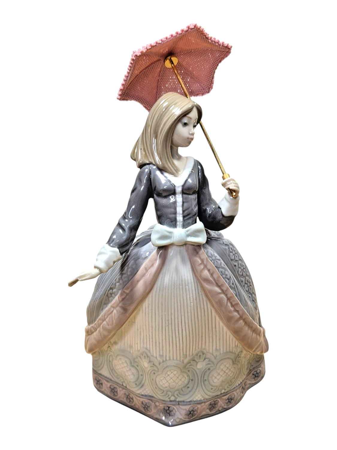 Lladró Figurine #5211 Flawless Angela Girl w/ Parasol Umbrella Retired No Box