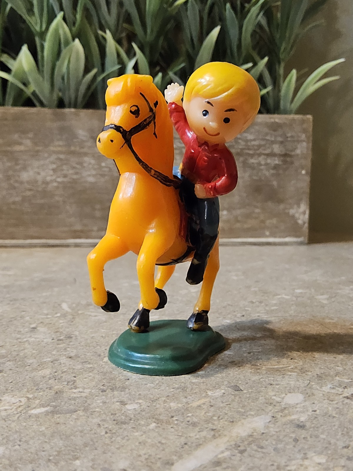 RARE Merry Miniature 1973 Cowboy w/Pony Hallmark Party Favor
