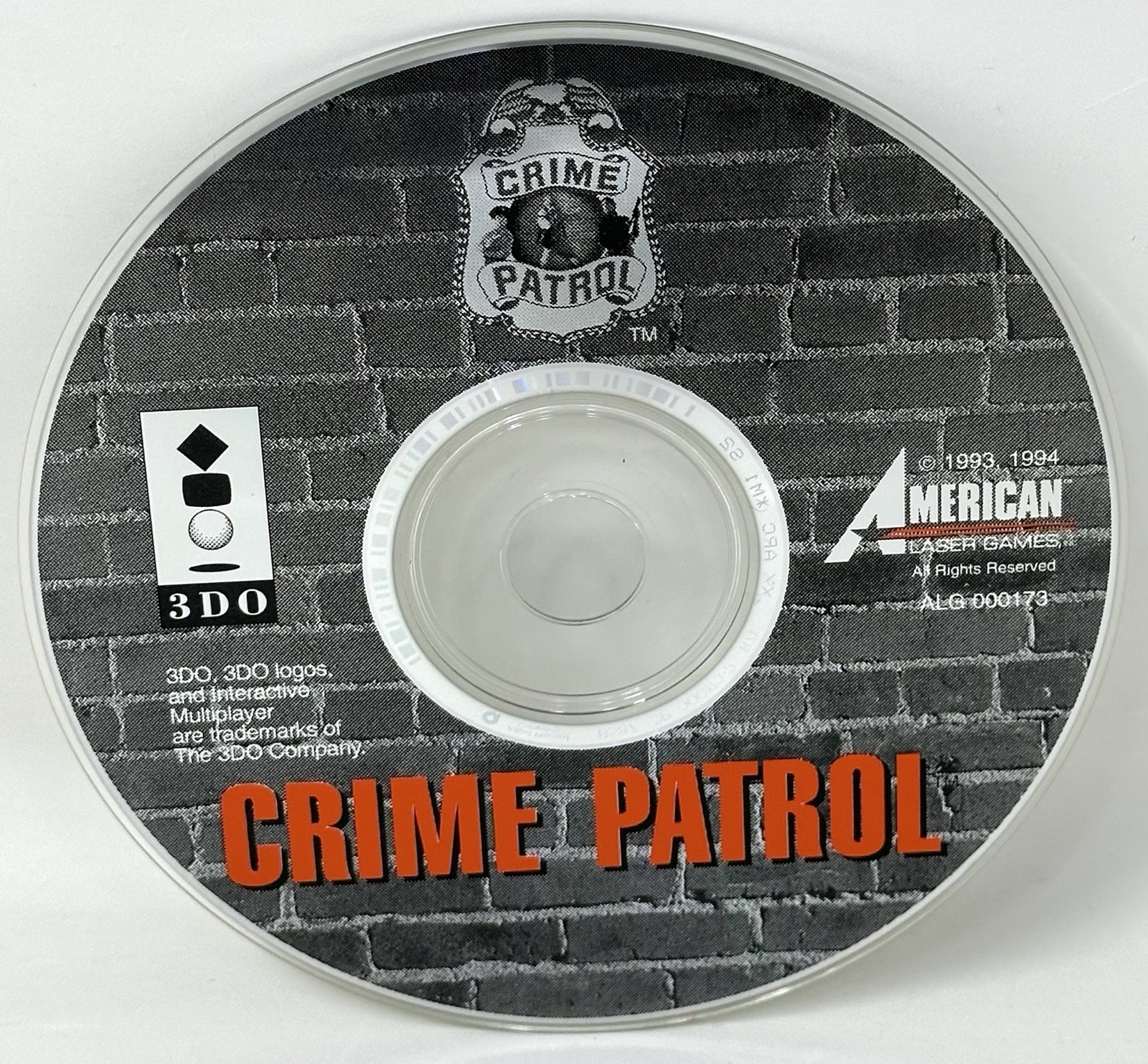 Crime Patrol (Panasonic 3DO, 1994) Game Disc Only