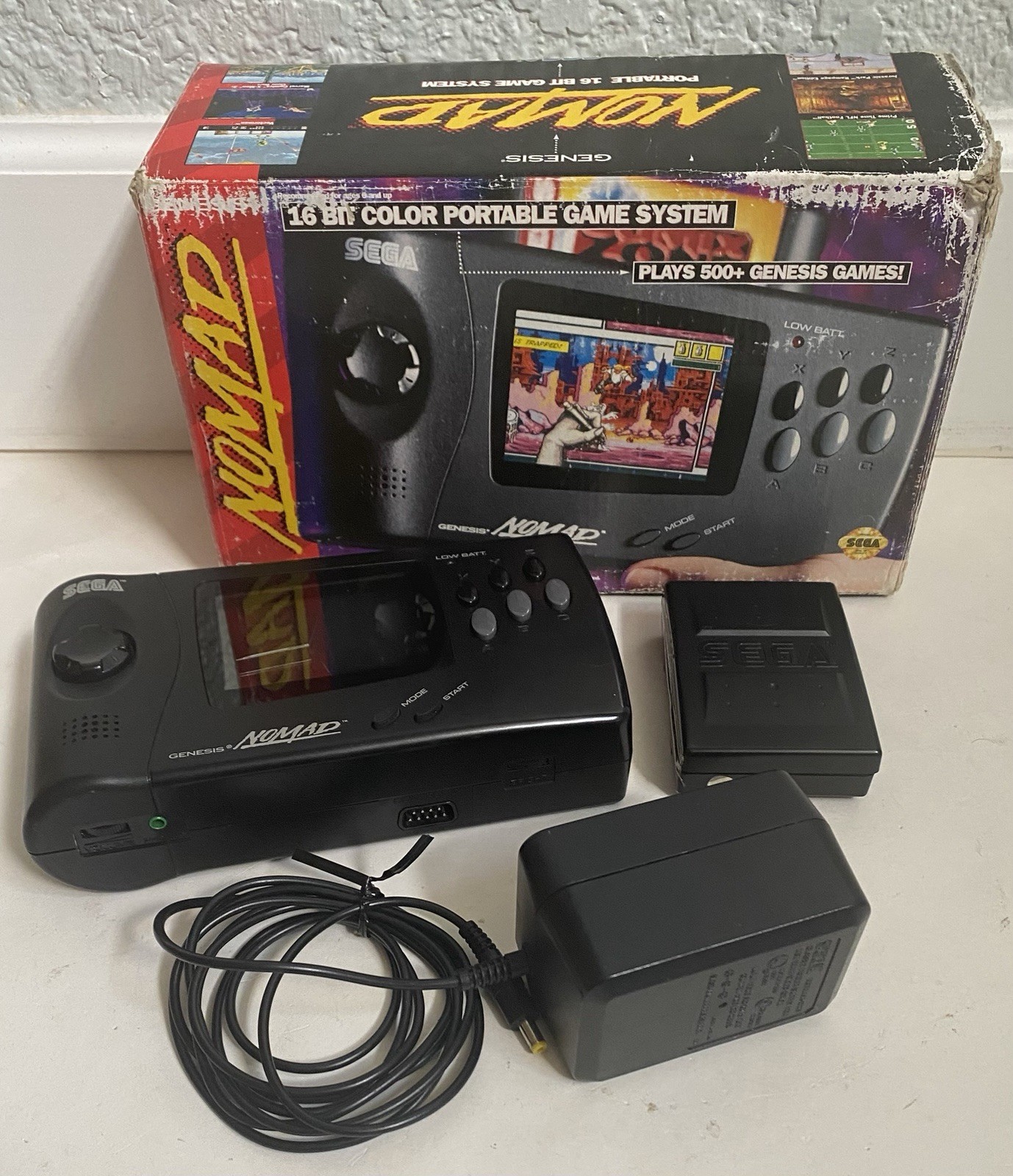 Sega Nomad Handheld Console With Box *No Inserts* and AC adapter 