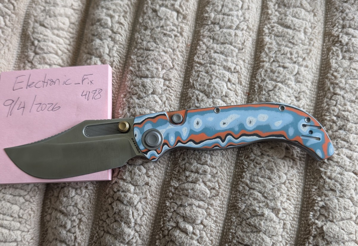 Vosteed Naga EDC Pocketknife Bamboo Scales S35VN Blade Steel Excellent Condition