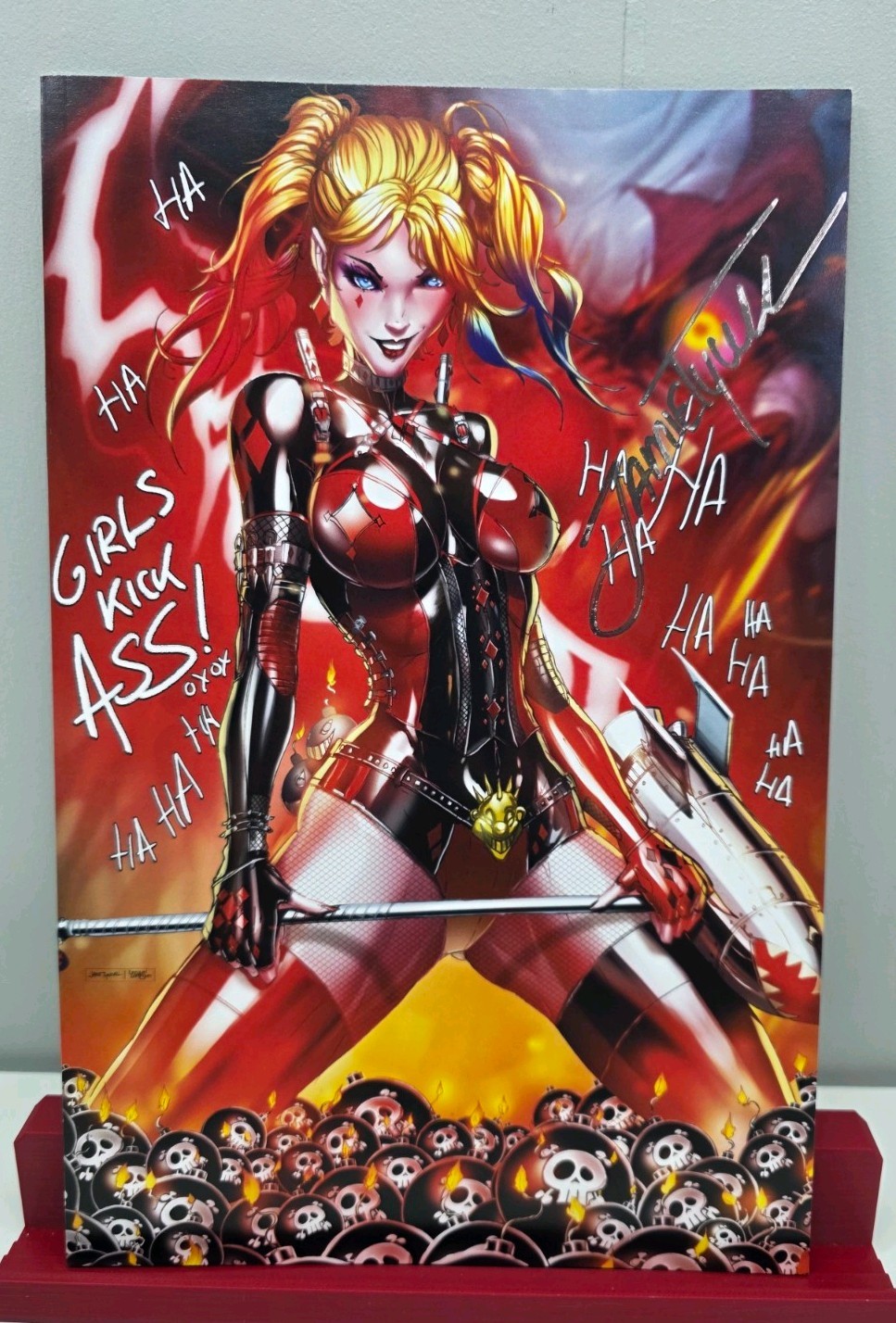 Power Hour #2 Harley Quinn Cosplay Kickstarter Chrome Jamie Tyndall Signat wCOA