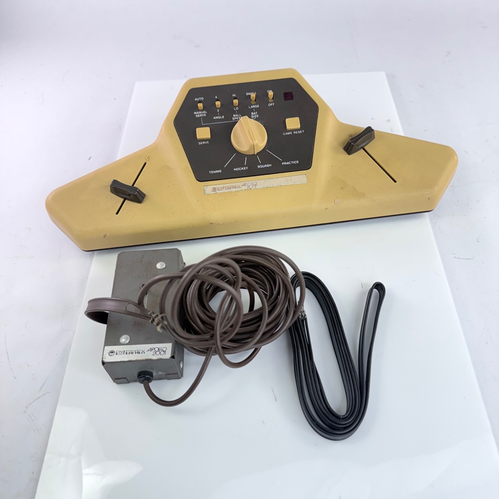 Enterprex Apollo 2001 Vintage Pong Console Tennis Hockey Squash RF Box Untested