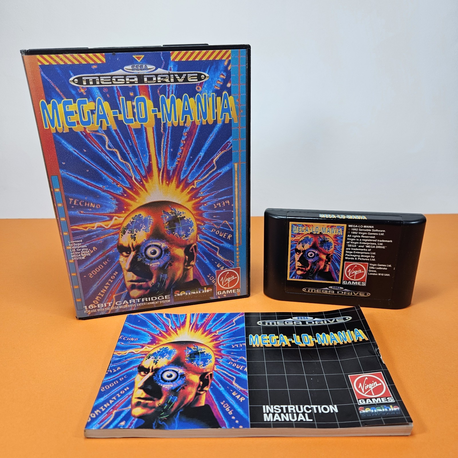 MEGA-LO-MANIA for SEGA MEGA DRIVE COMPLETE WITH PAL MULTILINGUAL MANUAL EXCELLENT