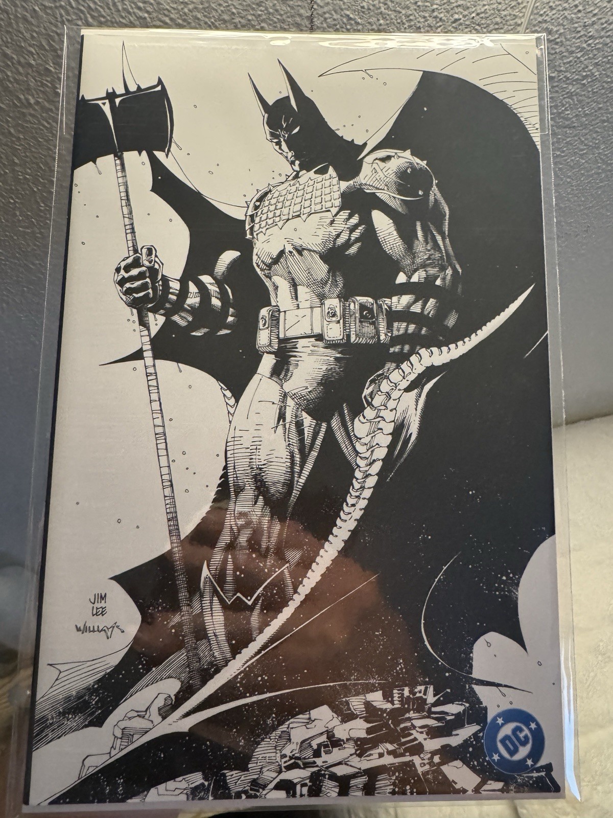 Absolute Batman #1 Japanese Edition Jim Lee Black & White 1:100 Cover In Hand