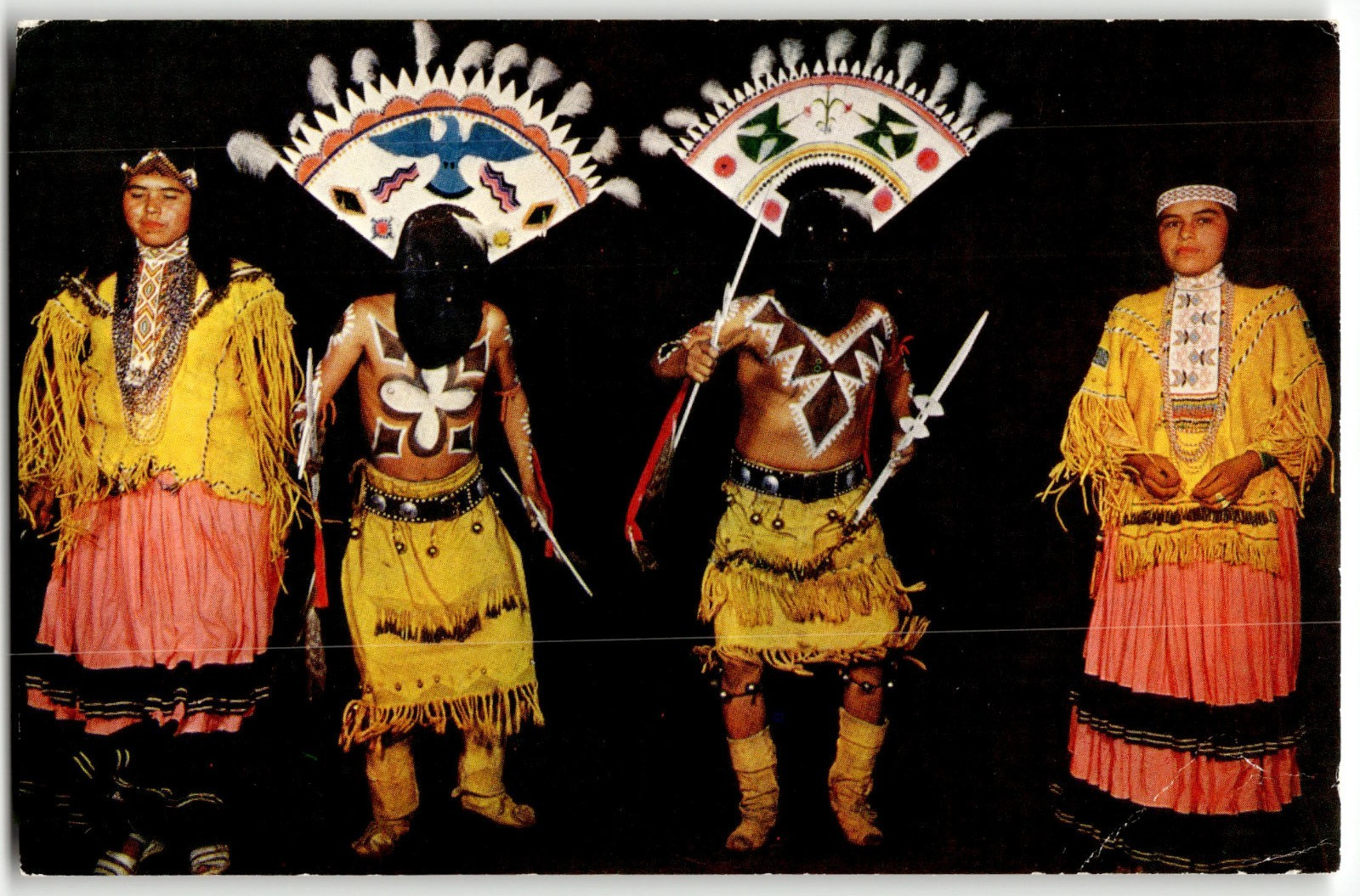 Vintage Postcard Apache Indian Devil Dance