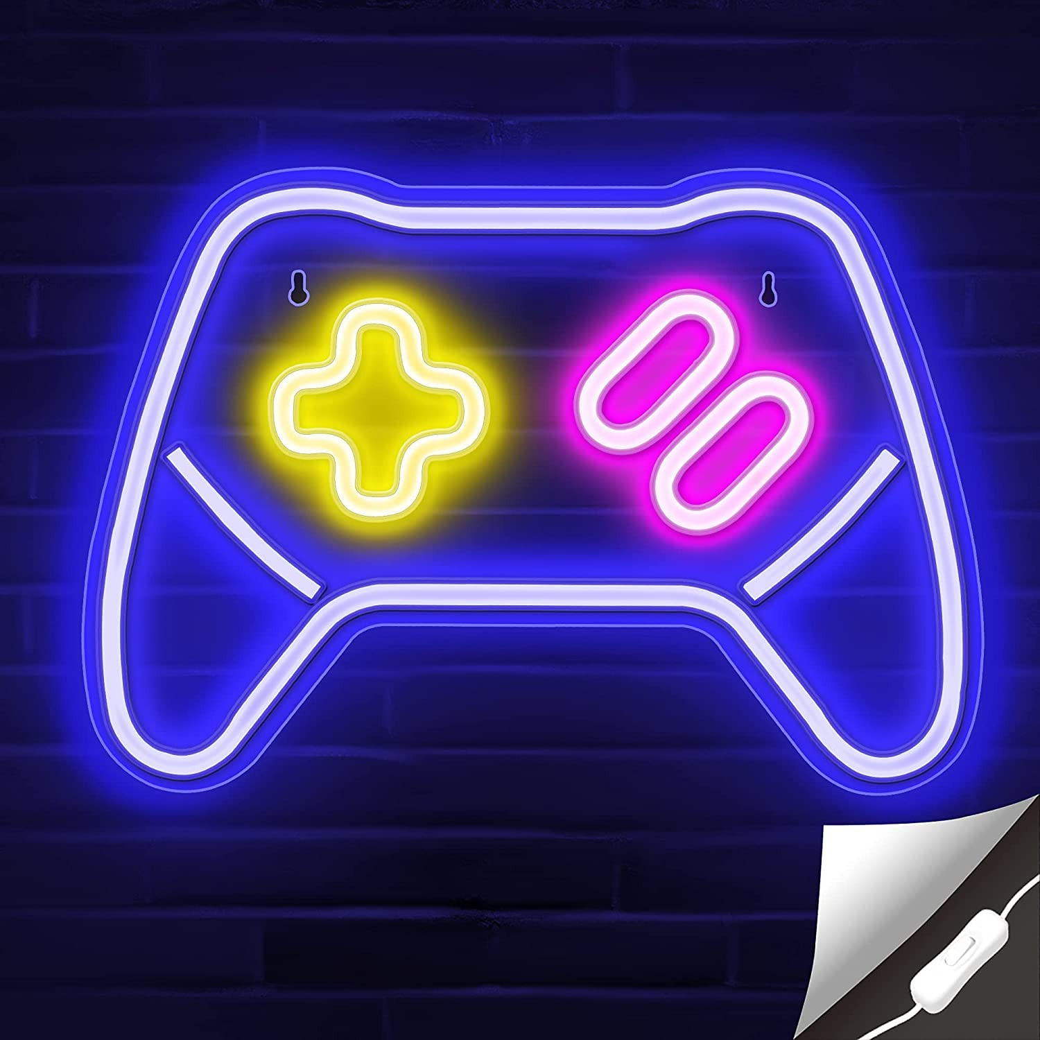 Game Controller Neon Signs - Gamepad Shaped LED Neon Light for Video/Pc Gamer, S