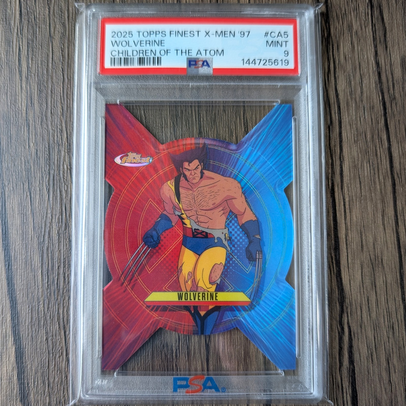 2025 Topps Chrome Finest Marvel 97 Wolverine Children of Atom CA5 PSA 9 - POP 1