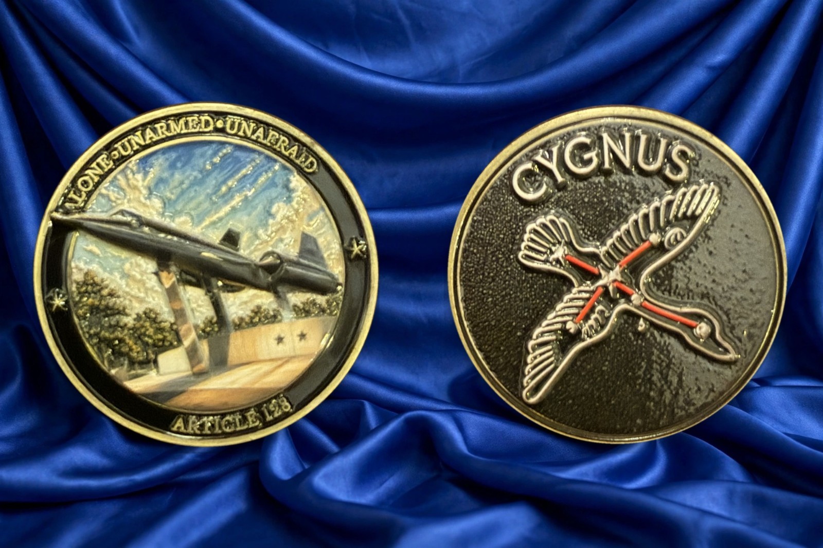 CIA U-2 Spy Plane Coin (Alone • Unarmed • Unafraid) Cygnus