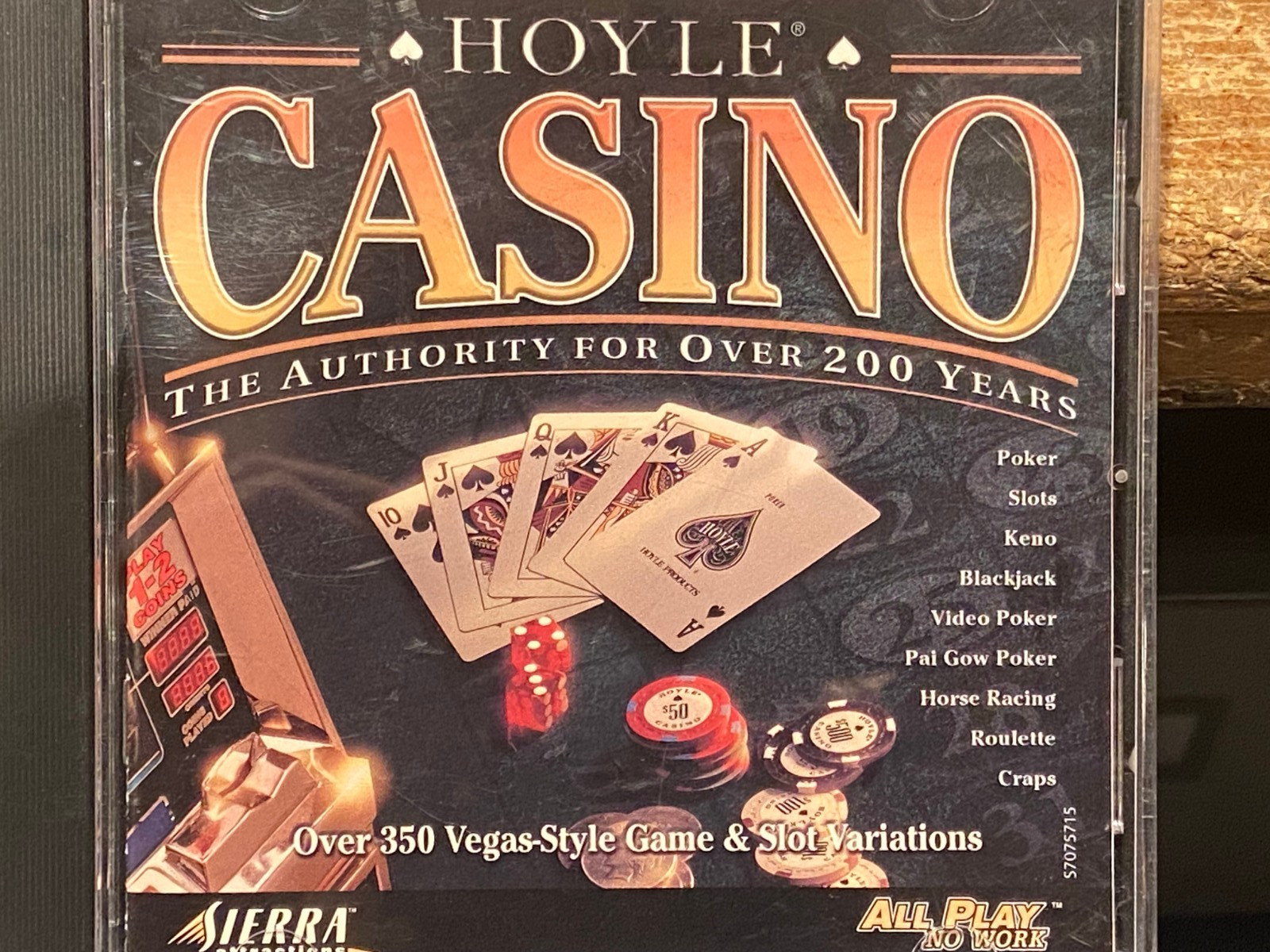 1999 Hoyle Casino Over 350 Vegas-Style Games PC Game Pre-Owned/w/Cracked Case t2
