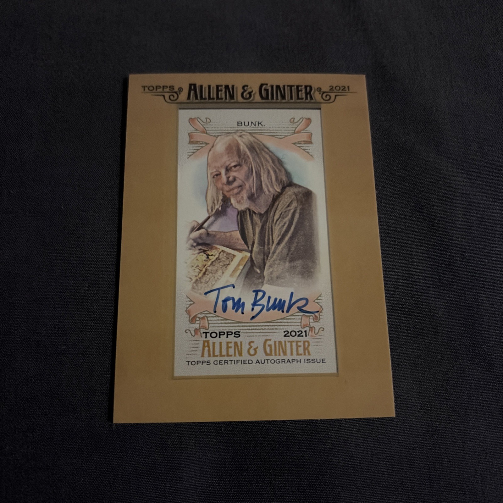 Tom Bunk Mini Framed Auto 2021 Allen And Ginter (Garbage Pail Kids) GPK