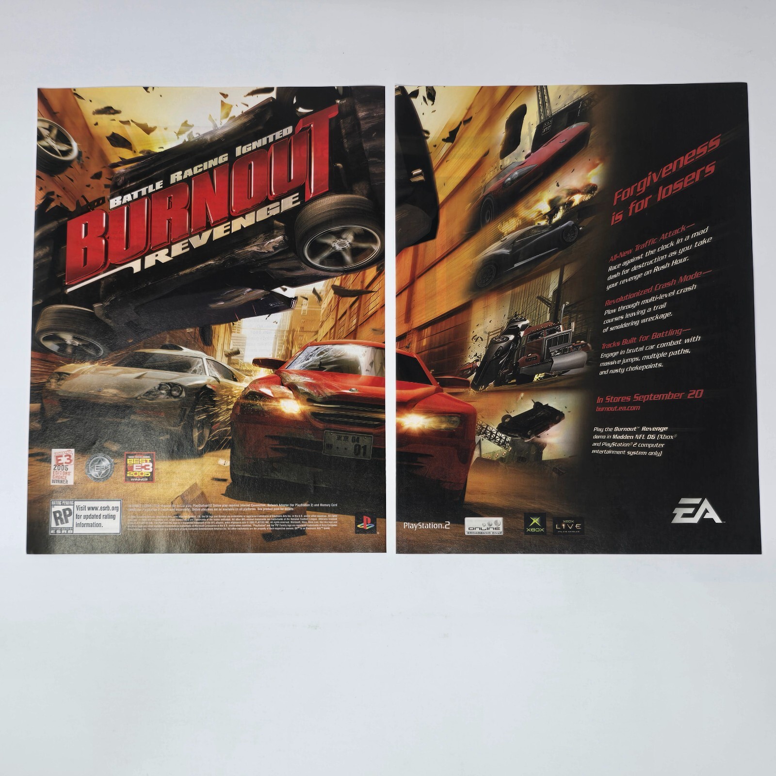 Burnout Revenge PlayStation 2 PS2 Xbox Losers Print Ad/Poster Promo Art