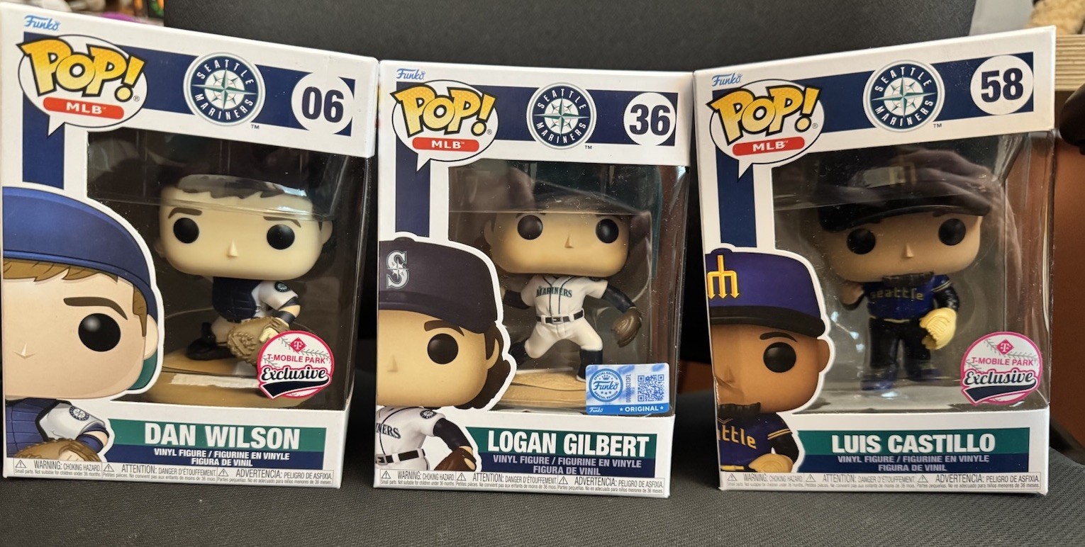 Funko Pop Seattle Mariners Dan Wilson-Logan Gilbert-Luis Castillo NIB