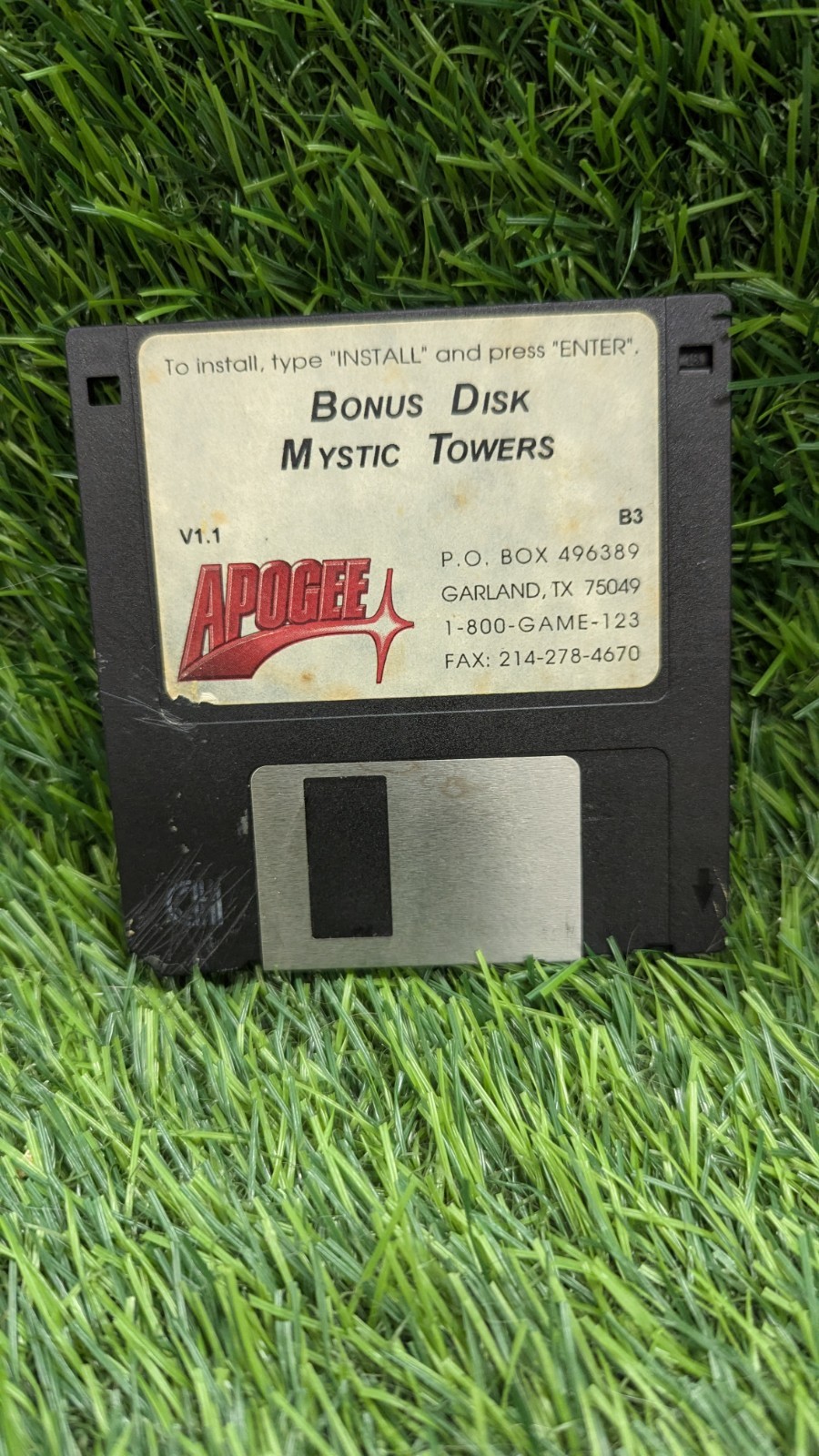 Mystic Towers Bonus Disk MS-DOS 3.5” Floppy Disc Apogee 1994