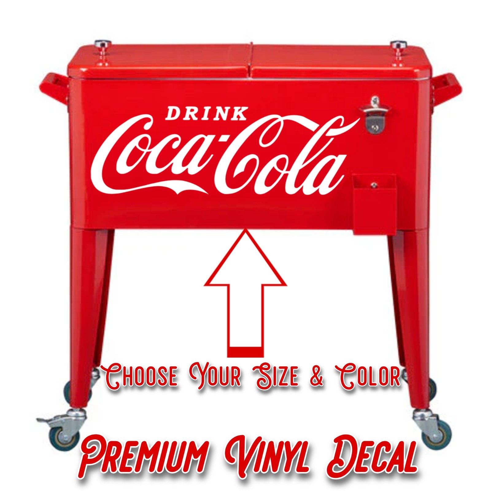 Coca-Cola Decal YOU PICK SIZE AND COLOR