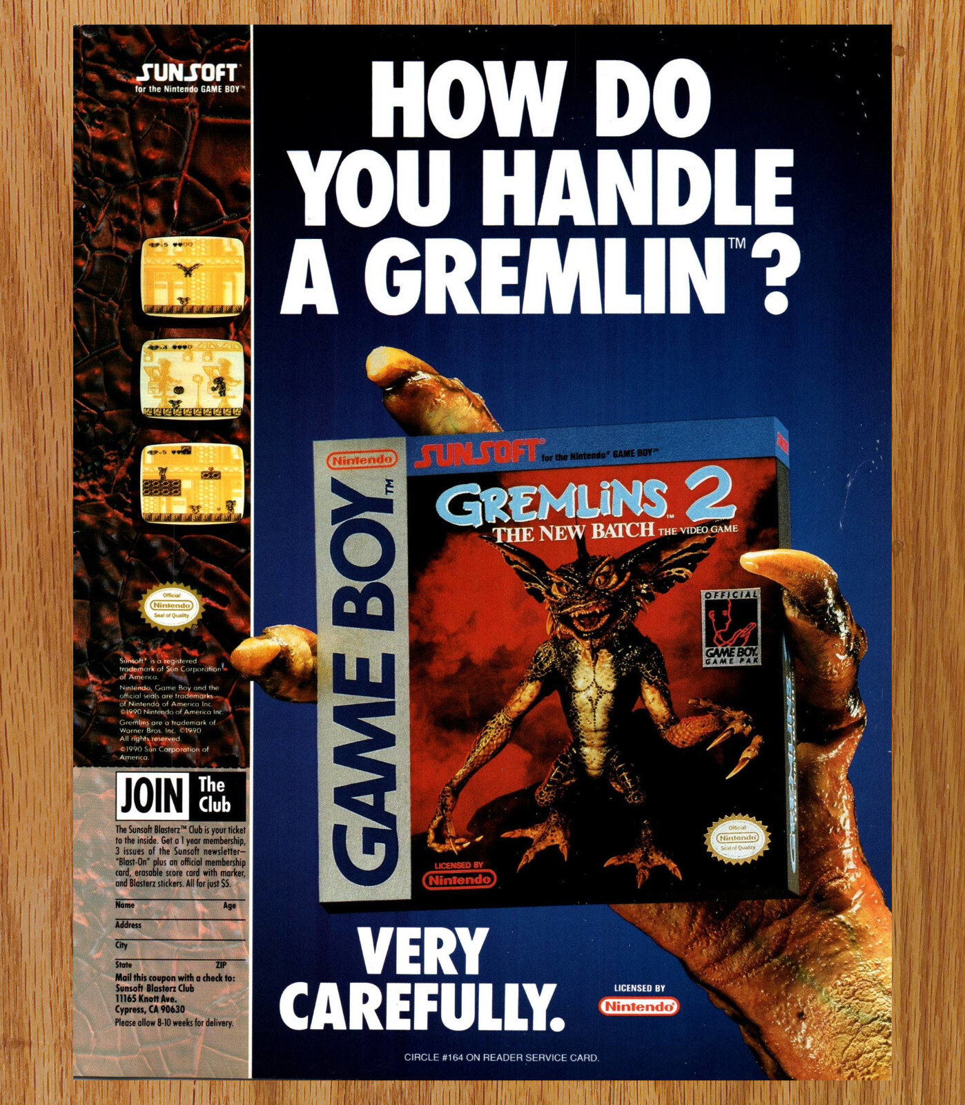 Gremlins 2 New Batch Nintendo Gameboy Video Game Print Ads Poster Promo Art 1991