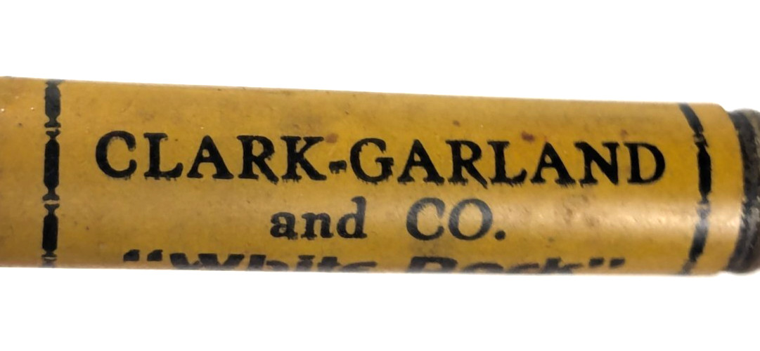 1940-50s - Clark-Garland and Co White Rock Gasoline Ad Bullet Pencil - B18D