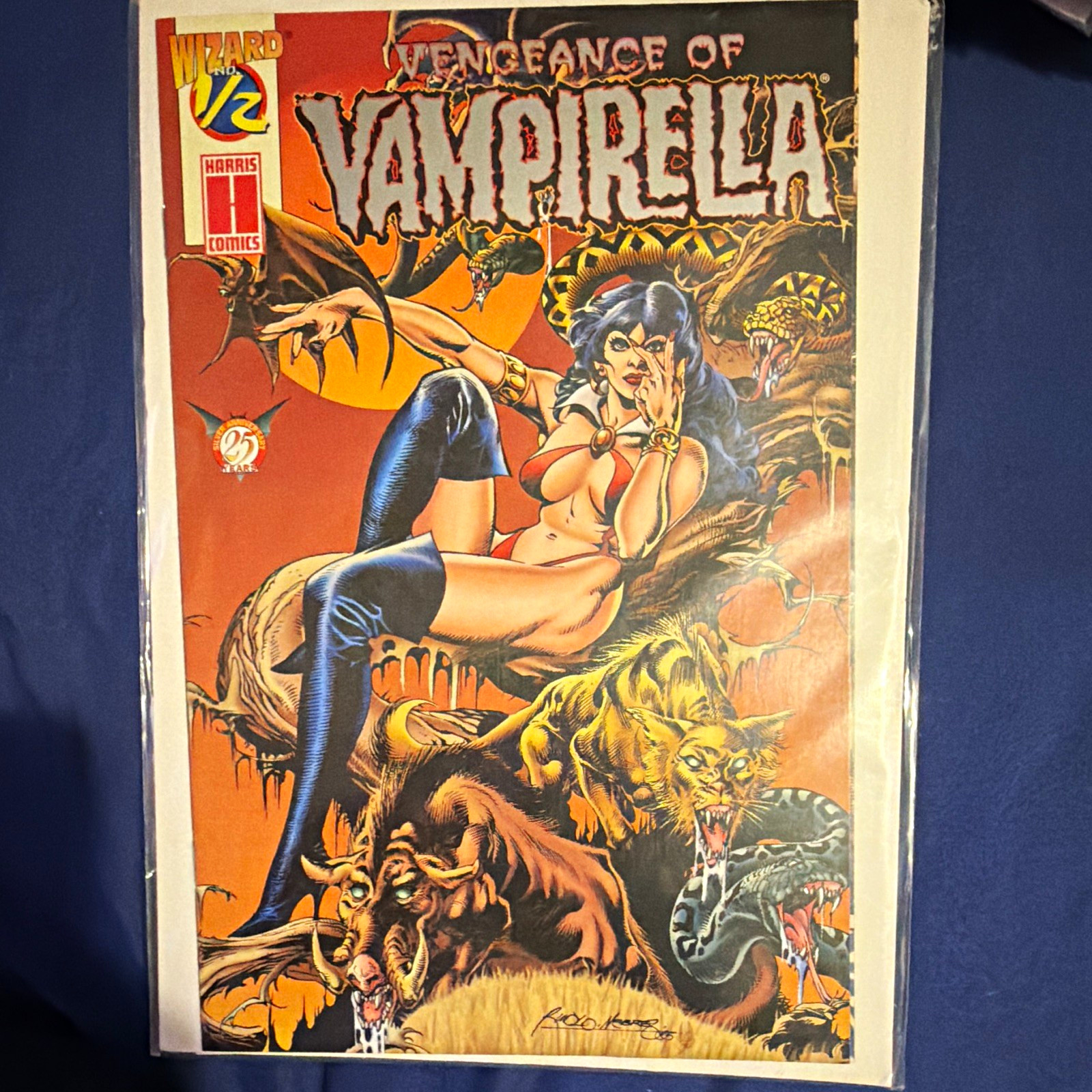 Vengeance of Vampirella #1/2 Wizard Variant (Harris) Finch Simonson Signed COA