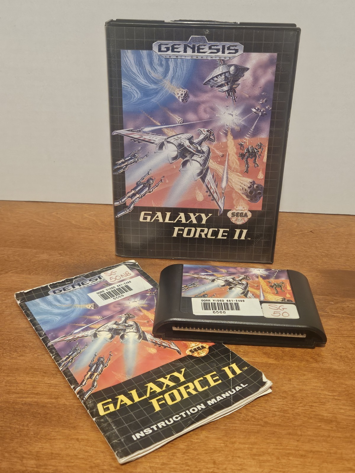 Galaxy Force II (Sega Genesis, 1992) COMPLETE w/ Box manual game WORKS