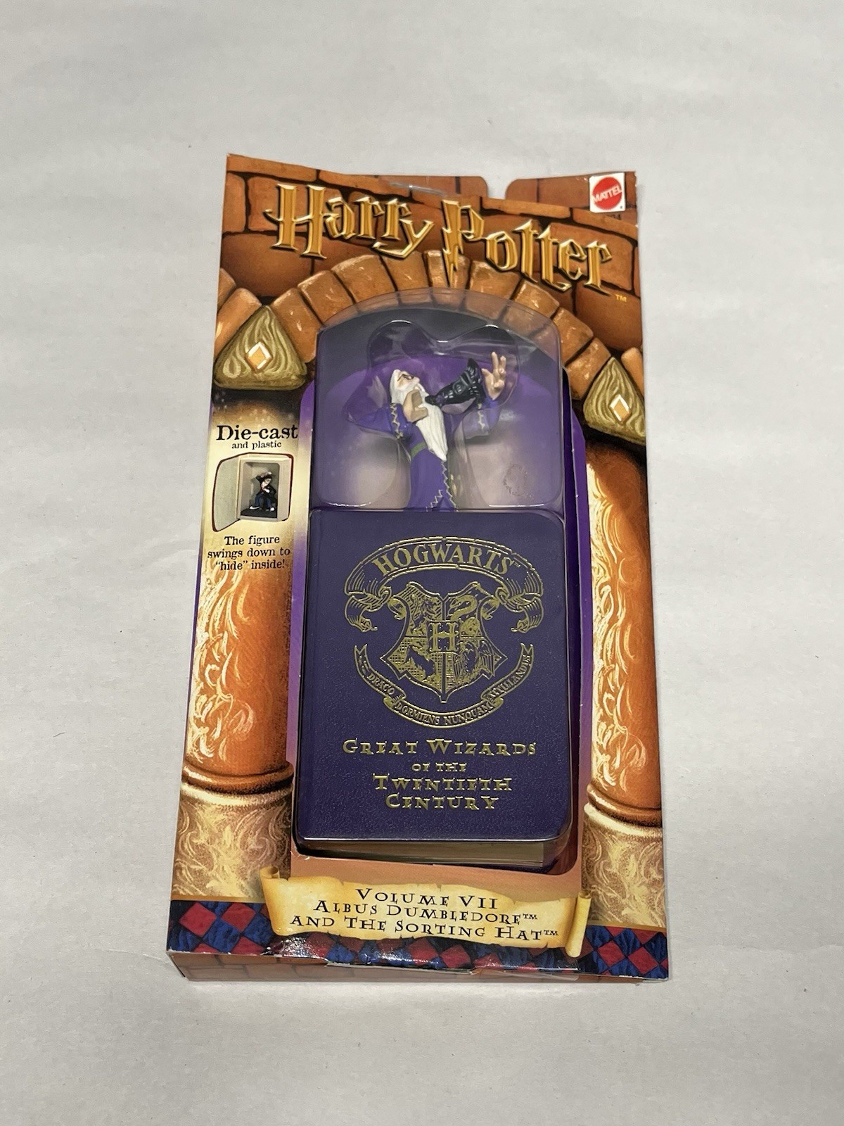 NEW - Vintage 2000 Mattel Harry Potter Dumbledore Sorting Hat Die-Cast Figure