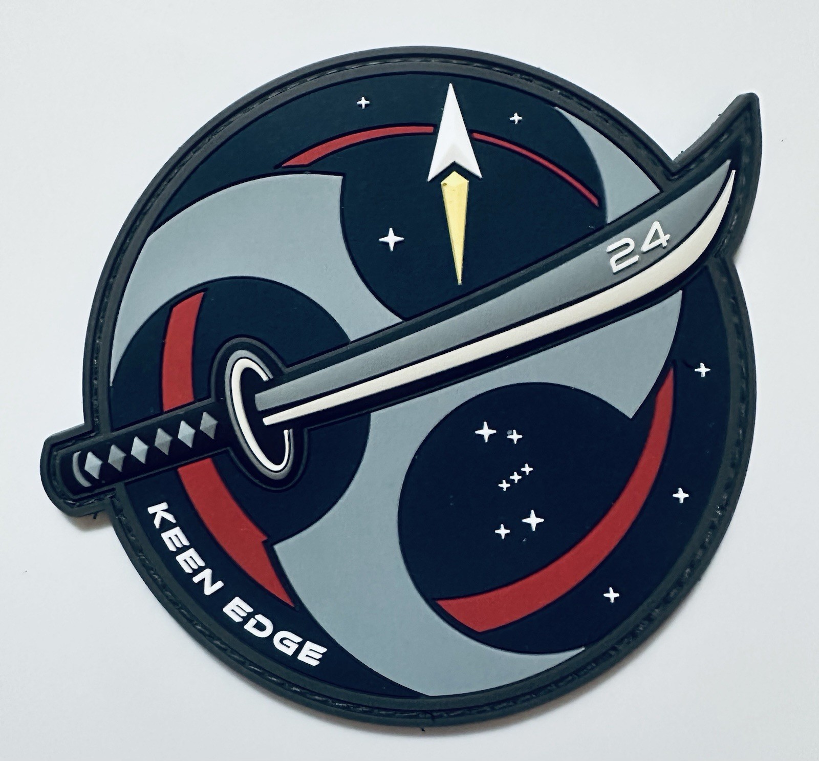US Space Force Keen Edge 2024 Exercise Patch, PVC, 4 Inch, Hook and Loop