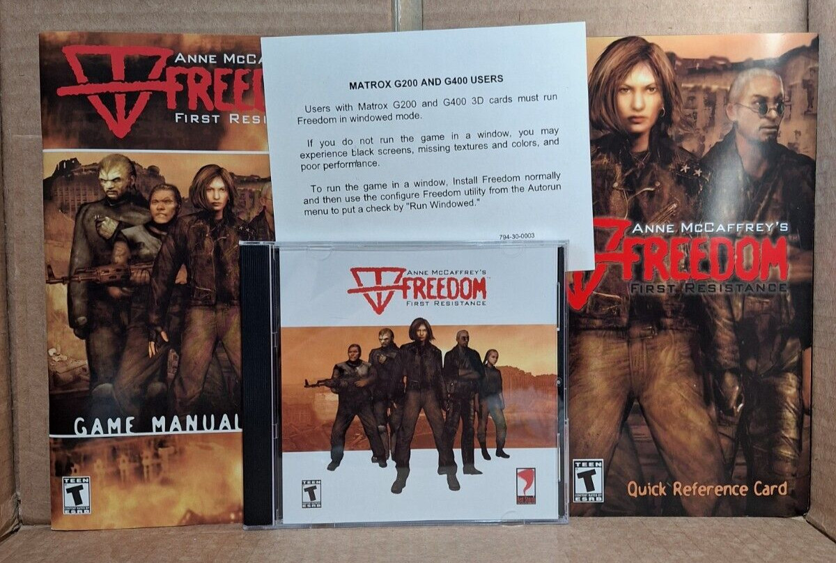 Anne McCaffrey's Freedom: First Resistance (PC, 2000) - w/ Manual & Card, Tested